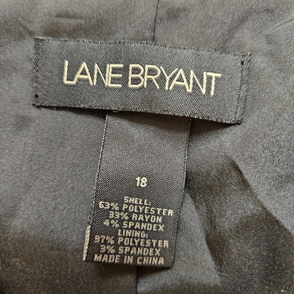 Lane Bryant 18W Black Tuxedo Style Jacket Blazer AK-2046 - Picture 2 of 5